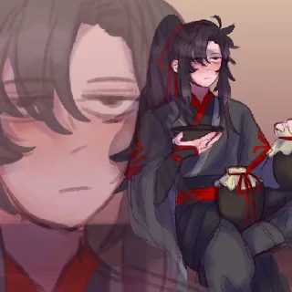 🥂 emoji Вансяни курят травку Гусу Лань. •° @suicideeess Telegram sticker 3 of 120