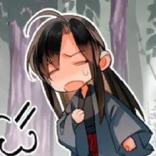 😖 emoji Вансяни курят травку Гусу Лань. •° @suicideeess Telegram sticker 22 of 120