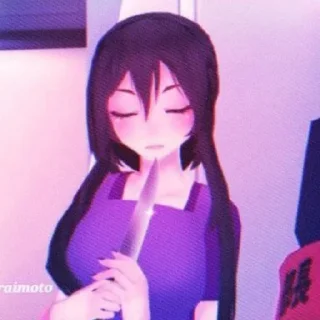 🩸 emoji Яндере симулятор Telegram sticker 21 of 60