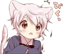 😰 emoji Cute cat ear boy :: @line_stickers Telegram sticker 9 of 40
