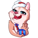 🖕 emoji Christmas Dog Telegram sticker 15 of 35