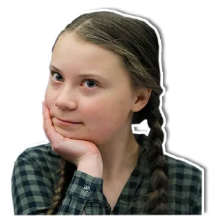 🤔 emoji Greta Telegram sticker 6 of 30