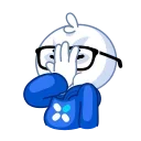 😒 emoji Tim the Nerd Telegram sticker 9 of 20