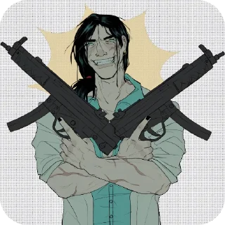 😈 emoji Stickers "hotline miami" 💊'-the son-'💊 Telegram sticker 11 of 88