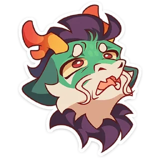 😩 emoji Грин без надписей @stickers_vk Telegram sticker 22 of 49