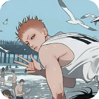 ✌ emoji Mo Guan Shan @stickmiw Telegram sticker 8 of 40