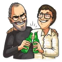 🍻 emoji Steve Jobs Telegram sticker 23 of 35