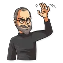 👋 emoji Steve Jobs Telegram sticker 5 of 35