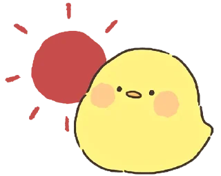 ☀️ emoji Loose Cute Chick @jp_stickers Telegram sticker 1 of 40