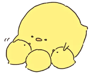🤗 emoji Loose Cute Chick @jp_stickers Telegram sticker 16 of 40