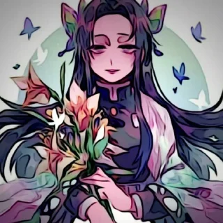 🌺 emoji Kanae @demonslayerstickersss Telegram sticker 9 of 27
