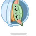 😴 emoji Distorted Baby Yoda Telegram sticker 12 of 20