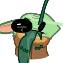 🥴 emoji Distorted Baby Yoda Telegram sticker 16 of 20