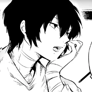 ♠️ emoji Osamu Dazai ≈ @wujsed Telegram sticker 10 of 74
