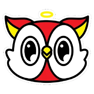 😊 emoji Red owl Telegram sticker 16 of 19