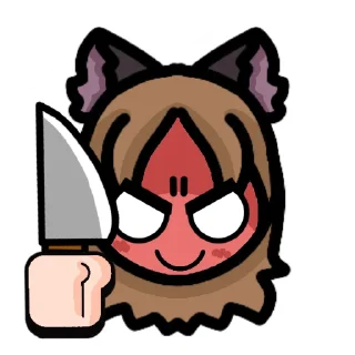 🔪 emoji Аня крашиха вау вау вау Telegram sticker 5 of 12