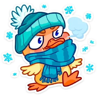 🥶 emoji Утёнок Кряк :: @stickroom Telegram sticker 8 of 48