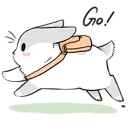 👟 emoji Machiko Rabbit Telegram sticker 15 of 80