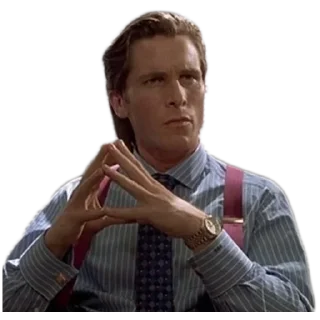 😐 emoji American Psycho Telegram sticker 6 of 42