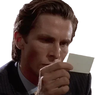 😧 emoji American Psycho Telegram sticker 12 of 42