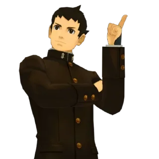 ☝️ emoji The Great Ace Attorney Telegram sticker 24 of 119