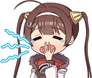 🥱 emoji AZUR LANE Animated Sticker :: @line_stickers Telegram sticker 6 of 15