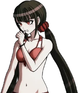 😬 emoji ❤️ / Maki Harukawa 2 by @wanna_s_l_e_e_p / 🔪 Telegram sticker 9 of 120