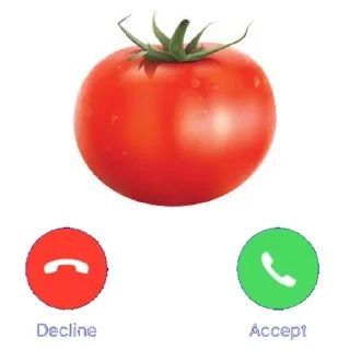 Sticker from Фрукты и овощи звонят