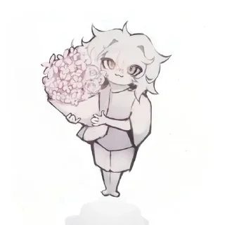 🥹 emoji chrysanthemums blue Telegram sticker 23 of 24