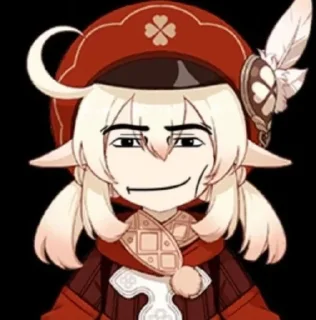 😏 emoji klee! Telegram sticker 23 of 32