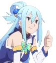 👍 emoji Aqua Telegram sticker 17 of 120