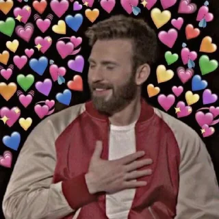 🍁 emoji Chris Evans by @sonnnime Telegram sticker 10 of 20