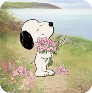 💐 emoji Snoopy Telegram sticker 1 of 50