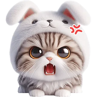 🤬 emoji Мяу-кролик @Nyasticks Telegram sticker 10 of 42