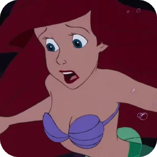 😨 emoji the little mermaid Telegram sticker 17 of 55