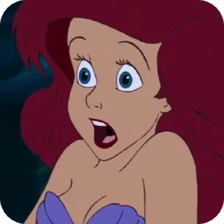 😨 emoji the little mermaid Telegram sticker 19 of 55