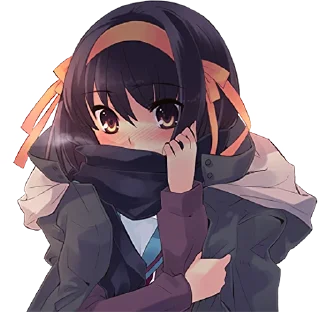 😗 emoji The Melancholy of Haruhi Suzumiya :: @line_stickers Telegram sticker 22 of 40