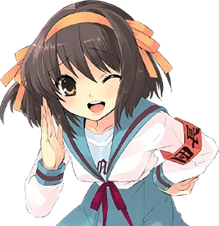 🙏 emoji The Melancholy of Haruhi Suzumiya :: @line_stickers Telegram sticker 12 of 40