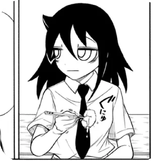 🥴 emoji WataMote @Tomoko_Kuroki Telegram sticker 1 of 34