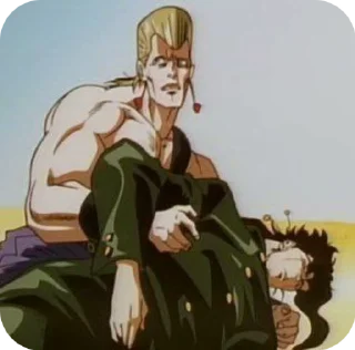 😬 emoji 🤺Polnareff and Kakyoin 🍒 Telegram sticker 23 of 50