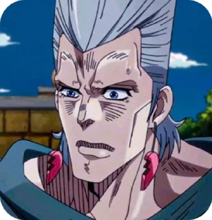 😨 emoji 🤺Polnareff and Kakyoin 🍒 Telegram sticker 15 of 50