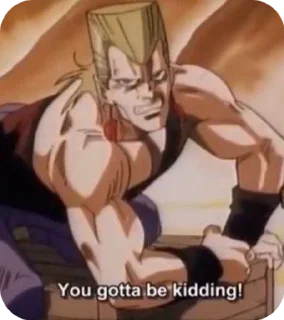 😡 emoji 🤺Polnareff and Kakyoin 🍒 Telegram sticker 19 of 50