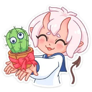 Sticker from Школьница Они-Тян | @Stick4Gram