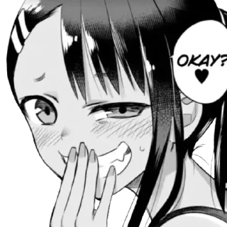 ❓ emoji Nagatoro-san Telegram sticker 13 of 19