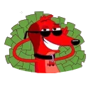 🤑 emoji Taxi Dachshund (@TgSticker) Telegram sticker 7 of 20