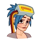 🤪 emoji Cyber Girl Telegram sticker 10 of 15