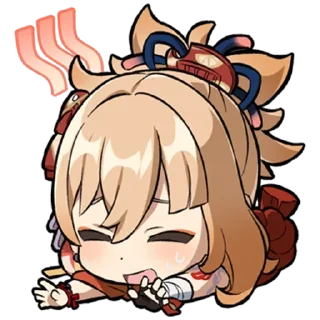 🧉 emoji ┄ !! 𝙂𝙚𝙣𝙨𝙝𝙞𝙣 🌱 :: @Qoukio Telegram sticker 22 of 120