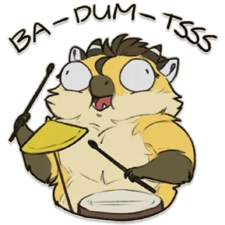 🥁 emoji Runa and Reggie Telegram sticker 1 of 55