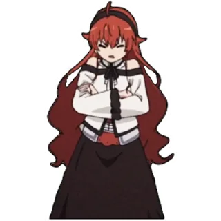 😖 emoji Eris Greyrat      || @three_hundred_bucksss Telegram sticker 17 of 42