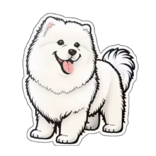 🫥 emoji Samoyed Telegram sticker 11 of 21